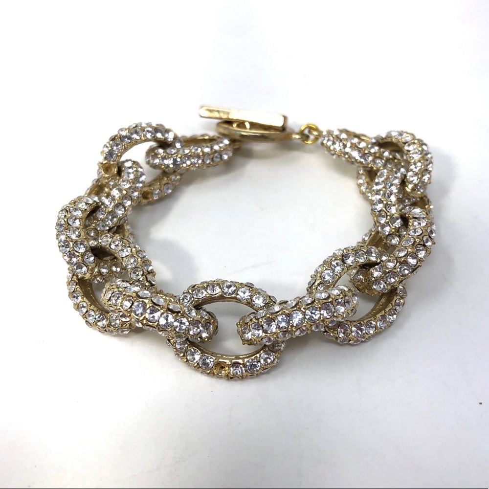 Crystal Encrusted Link Bracelet